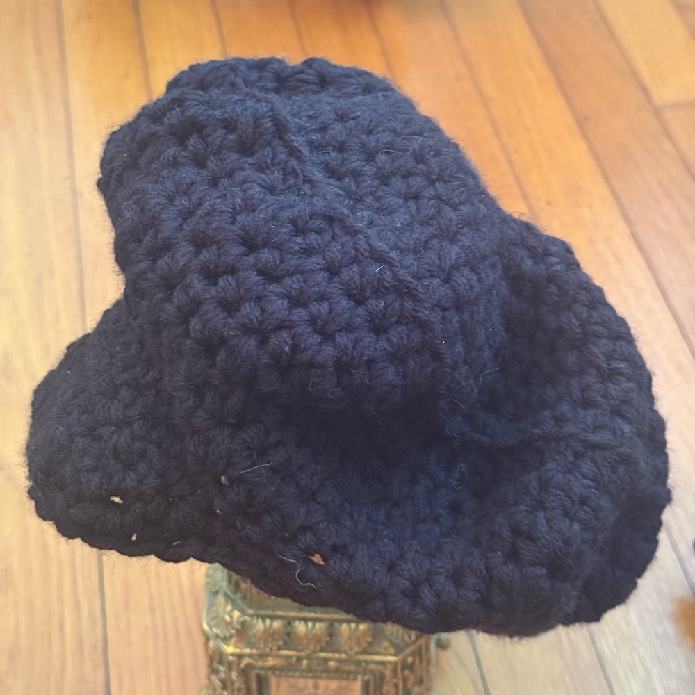 Handmade crochet newsboy cap